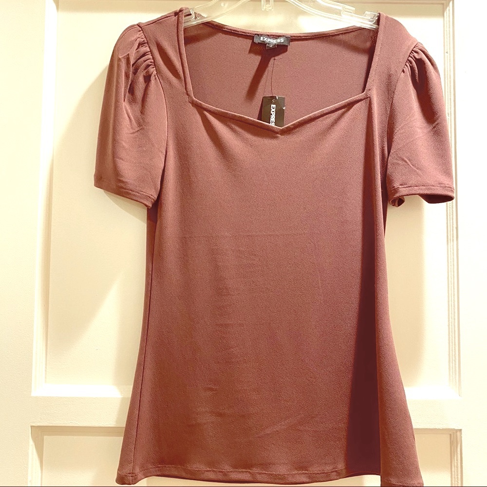 Express purple sweetheart blouse